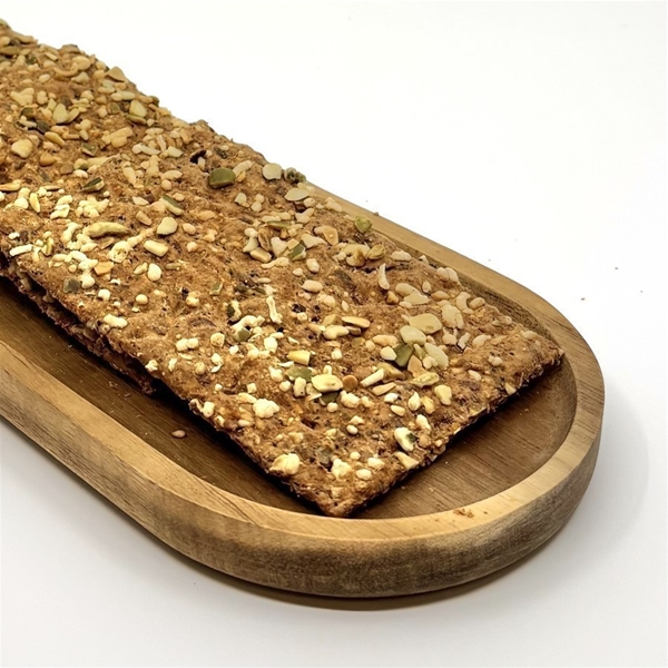 Knäckebröd kaas pompoen koolhydraatarm